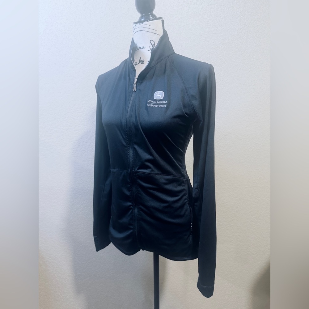 John Deere Women’s Softshell Performance Jacket Black Zip-Up Jacket